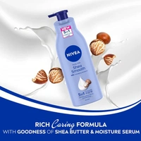 Nivea Shea Smooth Body Lotion 400ml | 48-Hour Hydration | Enriched with Deep Moisture Serum & Shea Butter | Non-Greasy Formula for Healthy, Radiant Skin