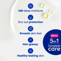 Nivea Shea Smooth Body Lotion 200ml | 48-Hour Hydration | Enriched with Deep Moisture Serum & Shea Butter | Non-Greasy Formula for Healthy, Radiant Skin