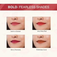 Nourish Mantra Bold Rush Creamy Matte Liquid Lipstick Combo with SPF 15, Set of 4 Mini Lipsticks 1.4ml each | Transfer-Proof, Smudge-Proof & Long-Lasting | Enriched with Jojoba Oil | Shea Butter & Vitamin E?