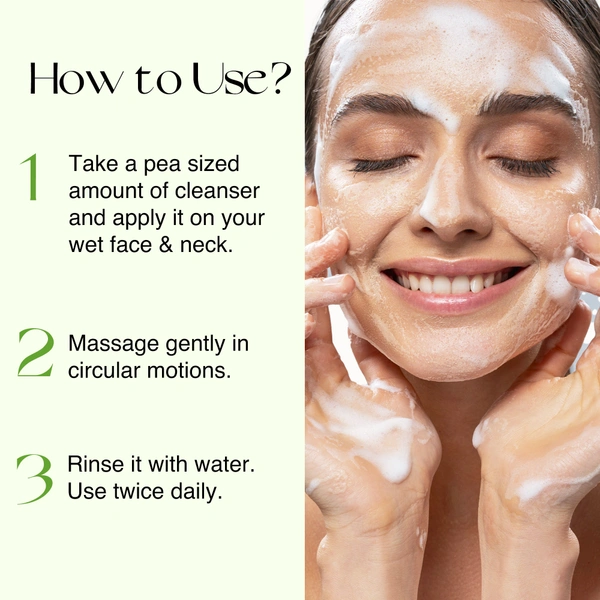 Nourish Mantra Green Tea Tatva Face Wash 50ml | With Green Tea, Walnut Powder & Niacinamide | 2-in-1 Exfoliating Cleanser | Oil Control | Sulfate & Paraben Free