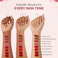 Nourish Mantra Muted Magic Creamy Matte Liquid Lipstick Combo with SPF 15, Set of 4 Mini Lipsticks 1.4ml each | Transfer-Proof, Smudge-Proof & Long-Lasting | Enriched with Jojoba Oil | Shea Butter & Vitamin E?