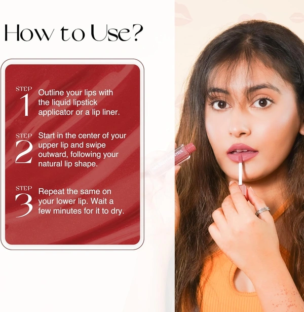 Nourish Mantra Muted Magic Creamy Matte Liquid Lipstick Combo with SPF 15, Set of 4 Mini Lipsticks 1.4ml each | Transfer-Proof, Smudge-Proof & Long-Lasting | Enriched with Jojoba Oil | Shea Butter & Vitamin E?