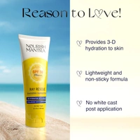 Nourish Mantra Ray Rescue Invisible Sunscreen SPF 50 PA+++ 30ml | With Hyaluronic Acid & Aloe Vera | Ashwagandha  & No White Cast | Hydrating & Lightweight