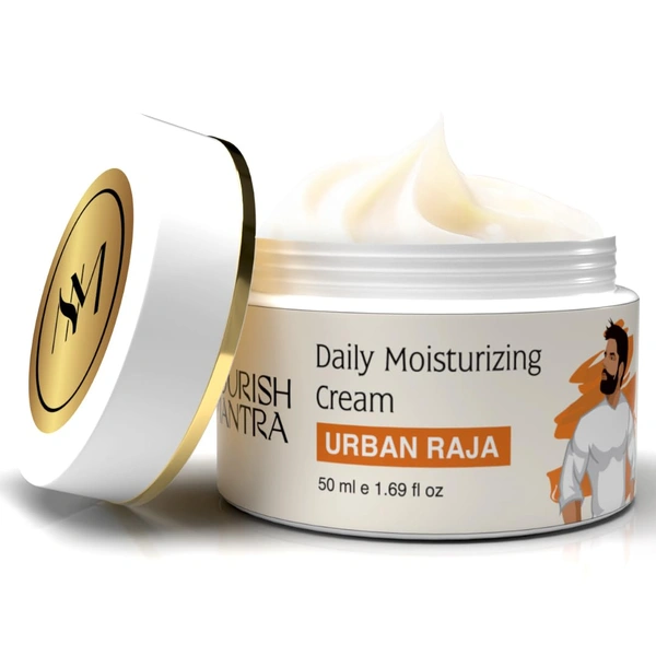 Nourish Mantra Urban Raja Daily Moisturizing Cream 50ml | Infused with Hyaluronic Acid & Niacinamide | Hydrates, Nourishes & Revitalizes Skin | For All Skin Types?