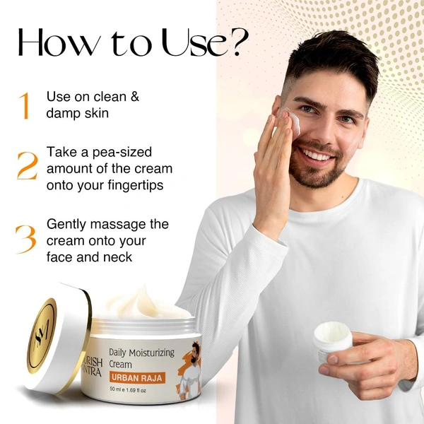 Nourish Mantra Urban Raja Daily Moisturizing Cream 50ml | Infused with Hyaluronic Acid & Niacinamide | Hydrates, Nourishes & Revitalizes Skin | For All Skin Types?