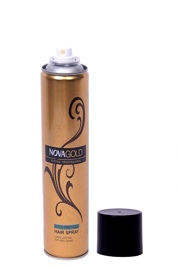 Nova Gold System Professional Hair Setting Spray 400ml | Super Firm Hold Hair Spray | Long-Lasting Styling, Non-Sticky, Suitable for All Hair Types | Salon & Home Use