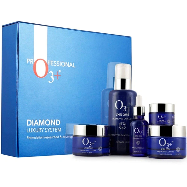 O3+ Professional O3+ Diamond Facial Kit Rejuvenating Facial for Smooth, Luminous Skin| For Bridal Makeup And Ultra Glow Treatments | Radiance & Glow, Skin Whitening | Reduce Visible Sign of Aging | Radiance & Brightening | Suitable for All Skin Types