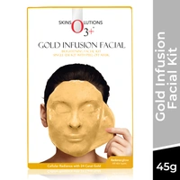 O3+ Professional O3   Facial Kit Gold Infusion -45g | for Radiant, Youthful Skin & Skin Brightening Kit | Single Use Kit with Peel of Mask | Cellular Radiance with 24 Carat Gold | Suitable for All Skin Types