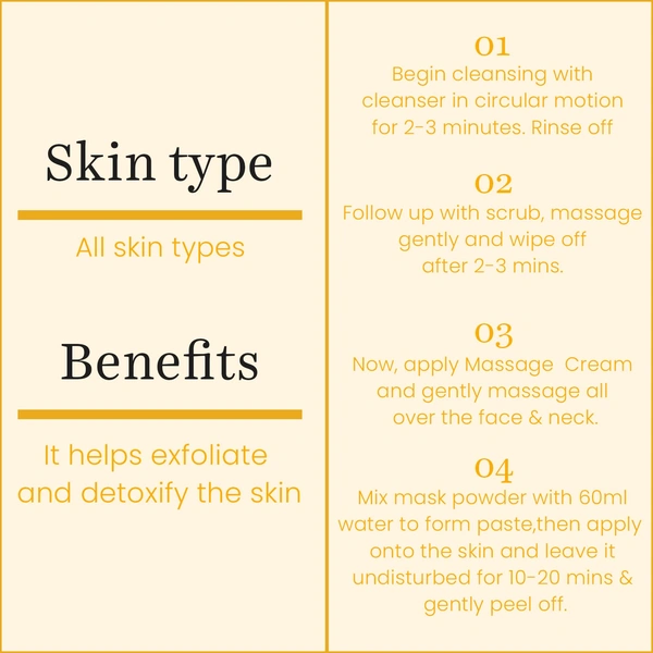O3+ Professional O3   Facial Kit Gold Infusion -45g | for Radiant, Youthful Skin & Skin Brightening Kit | Single Use Kit with Peel of Mask | Cellular Radiance with 24 Carat Gold | Suitable for All Skin Types