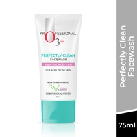 O3+ Professional Face Wash 2% Salicylic Acid  Perfectly Clean 75ml  | Deep Pore Cleanse, Acne Control, and Clear Skin Solution for Oily and Acne-Prone Skin