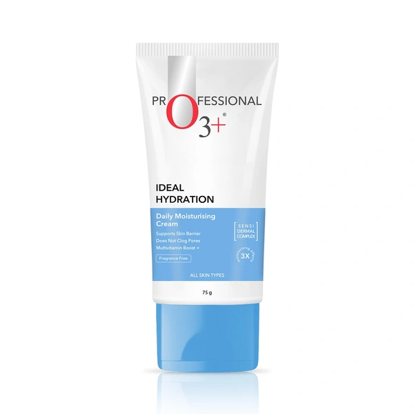 O3+ Professional O3+  Professional Moisturizer Cream 75g with Hyaluronic Acid | Intense Hydration, Skin Plumping, and Nourishing Moisturizer for All Skin Types"