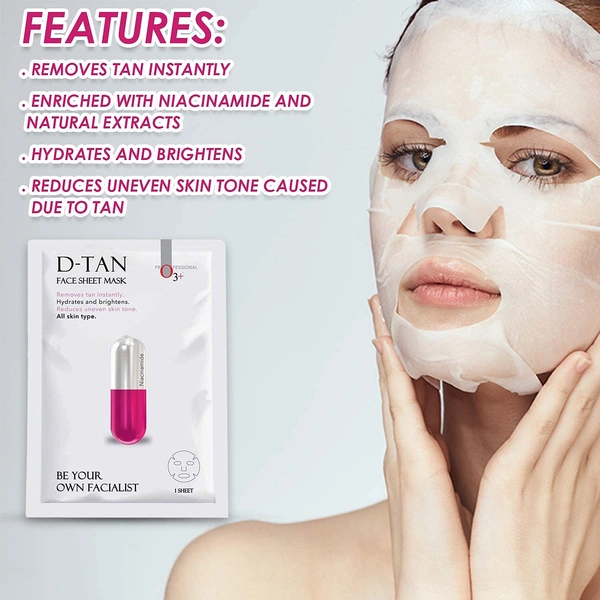 O3+ Professional O3+ Facialist D-Tan Face Sheet Mask 30g