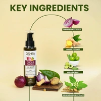 Oshea Herbals Natural Hair Growth Serum 110 ml, with Onion Bulb & Ginger Extracts | Strengthens Hair & Prevents Hair Fall | Promotes Growth for Healthy Scalp & Fuller Strands