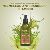Oshea Herbals Neemclean Anti Dandruff Shampoo 500ml | With Neem & Fenugreek | Controls Dandruff, Relieves Itchy Scalp | Paraben & Silicon Free, For Men & Women