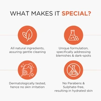 Oshea Herbals Papayaclean Anti Blemishes Face Wash 100gm | Enriched with Papaya & Vitamin E | Removes dark spost, Reduces Blemishes & Pigmentation For All Skin Types