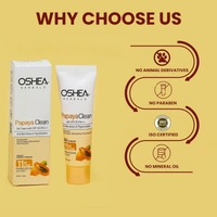 Oshea Herbals Papayaclean Multipurpose Gel Cream 18gm | Enriched with Papaya Extract & Vitamin E | Anti Blemishes & Pigmentation |Reduce Acen &  Primple | Reduce Taining & Dark Spots