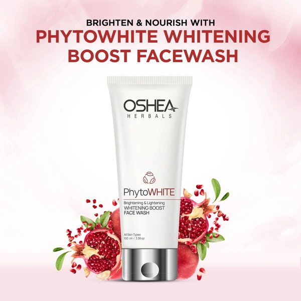 Oshea Herbals PhytoWHITE Brightening & Lightening Face Wash 100ml | Whitening Boost Formula | Deep Cleanse | Glowing Skin | Natural Extracts | RadiantFresh Look