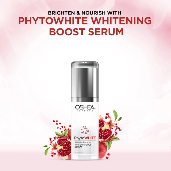 Oshea Herbals PhytoWHITE Brightening & Lightening Serum 40ml| Whitening Boost FormulaFades Dark Spots | Evens Skin Tone | Radiant Glow | Lightweight | Herbal Skin Brightener