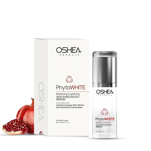 Oshea Herbals PhytoWHITE Brightening & Lightening Serum 40ml| Whitening Boost FormulaFades Dark Spots | Evens Skin Tone | Radiant Glow | Lightweight | Herbal Skin Brightener