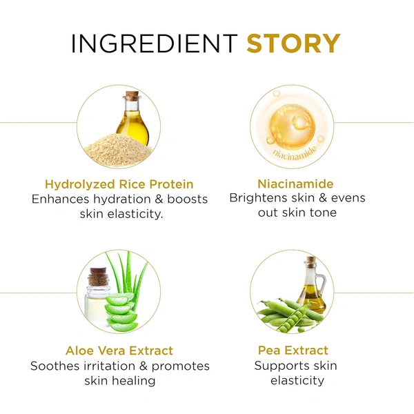 Oshea Herbals Rice Water Brightening Foaming Cleanser 100 ml | Niacinamide & Aloe Vera Face Wash | Removes Impurities, Boosts Hydration & Evens Skin Tone