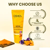 Oshea Herbals Ubtan Glowing & Tan Removing Face Scrub 100g | With Turmeric Extract & Herbal Formula | Exfoliates Dead Skin, Removes Tan, Repairs Sun Damage & Brightens Skin
