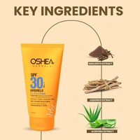 Oshea Herbals UVShield Sun Block Cream SPF 30, 120g | Broad-Spectrum UVA & UVB Protection | Non-Greasy, Water-Resistant Formula | Hydrating & Tan Prevention