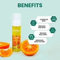 Oshea Herbals Vitamin C Brightening & Hydrating Skin Toner 120ml for All Skin Types | Purifies, Refreshes & Balances pH | Enriched with Lemon Peel Extract & Vitamin C for Radiant Skin