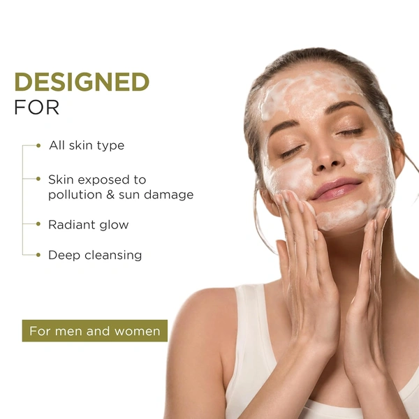 Oshea Herbals Vitamin C Brightening & Skin Illuminating Facewash 150g | With Grapefruit, Lemon & Mulberry Extracts | Deep Cleansing, Glow & Oil Control for All Skin Types