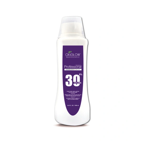 OxyGlow Herbals Professional Hair Developer 9% 1000ml | 30 Volume Cream Developer for Hair Coloring, Even Coverage, Long-Lasting Color, Shine & Salon Results
