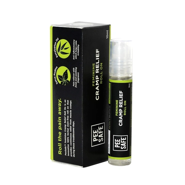 Pee Safe Feminine Cramp Relief (10ml) | Soothing Formula for Menstrual Pain | Natural Ingredients | Easy-to-Use Roll-On for Instant Relief