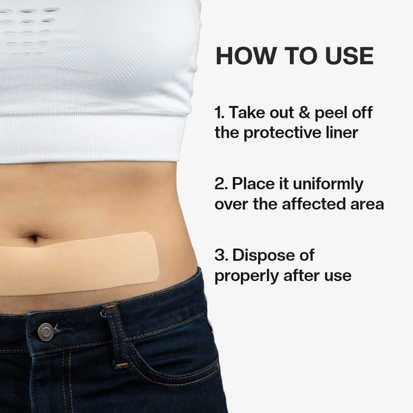 Pee Safe Feminine Herbal Pain Relief Patches (5 patches)| Natural & Pain Relief for Menstrual Discomfort | Sleek Design |  No Side Effects & Comfort for Up to 12 Hours
