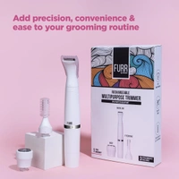 Peesafe PEESAFE Women Furr Rechargeable Multipurpose Trimmer for Eyebrows, Underarms, Legs & Bikini Line | Water Resistant | 45 Min Runtime | Soft on Skin | 1 Year Warranty