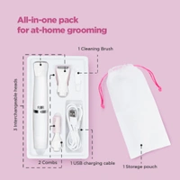 Peesafe PEESAFE Women Furr Rechargeable Multipurpose Trimmer for Eyebrows, Underarms, Legs & Bikini Line | Water Resistant | 45 Min Runtime | Soft on Skin | 1 Year Warranty