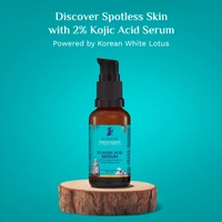 Pilgrim 2% Kojic Acid Serum - 30ml | with 1% Alpha Arbutin & Korean White Lotus | Reduces Dark Spots & Acne Marks | Anti-pigmentation Face Serum | Even Skin Tone | Radiant Complexion Serum | Hydrating brightening | For All Skin Types