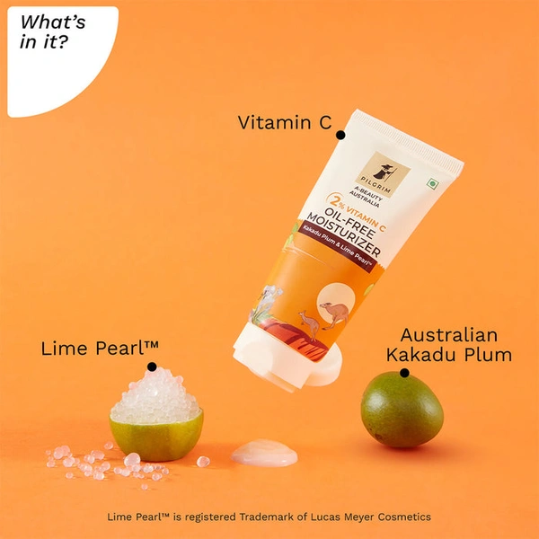 Pilgrim 2% Vitamin C Oil-Free Moisturizer, 50.0g | Brightens Skin, Hydrates, and Reduces Dark Spots with a Lightweight, Non-Greasy Formula.