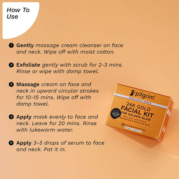 Pilgrim 24K Gold Facial Mask, 50.0 gm | 1.8 oz. | Enhances Natural Glow | Firms & Brightens Skin