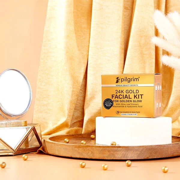 Pilgrim 24K Gold Facial Mask, 50.0 gm | 1.8 oz. | Enhances Natural Glow | Firms & Brightens Skin