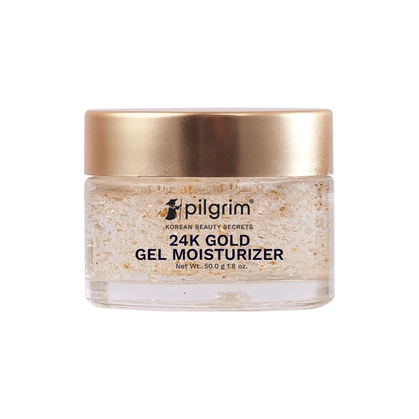 Pilgrim Moisturizer 24K Gold Gel, 50.0g | Hydrates, Enhances Radiance, and Reduces Fine Lines for a Youthful Glow.