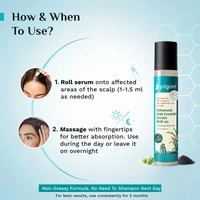 Pilgrim 3% Redensyl & 4% Anagain Advanced Hair Growth Serum 25ml Roll-On | Korean Black Rice Scalp Treatment | Controls Hair Fall, Boosts Regrowth & Density