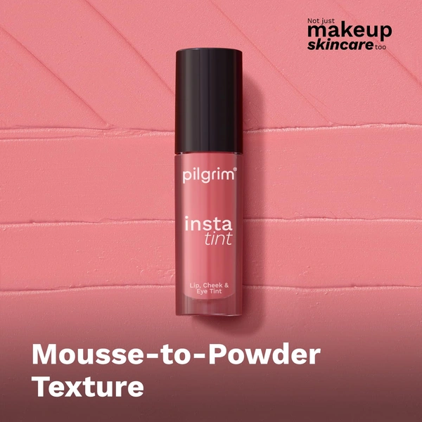Pilgrim 3-in-1 Insta Tint - 2.5g | Multi-purpose Lip, Cheek & Eye Tint | With Goodness Of Spanish Squalane, Almond Oil, Avocado Oil And Macadamia Nut Oil |  Lightweight | Long-lasting & Buildable Color | Natural Glow | Perfect for All Skin Tones | (Coral Story - 02)
