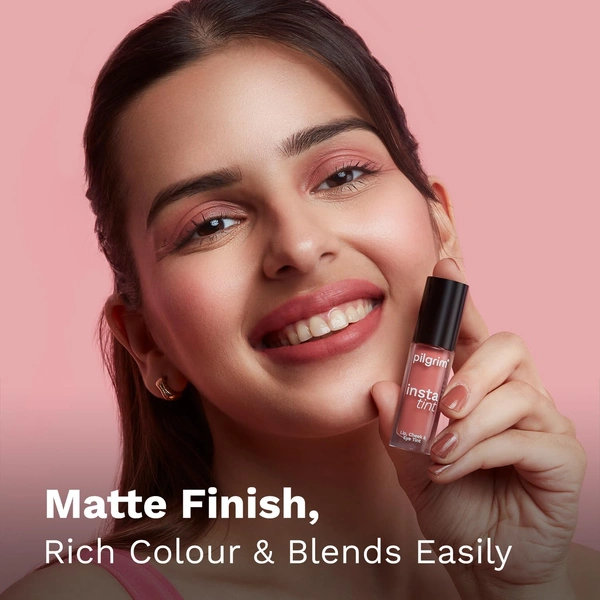 Pilgrim 3-in-1 Insta Tint - 2.5g | Multi-purpose Lip, Cheek & Eye Tint | With Goodness Of Spanish Squalane, Almond Oil, Avocado Oil And Macadamia Nut Oil |  Lightweight | Long-lasting & Buildable Color | Natural Glow | Perfect for All Skin Tones | (Coral Story - 02)