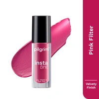Pilgrim 3-in-1 Insta Tint - 2.5g | Multi-purpose Lip, Cheek & Eye Tint | With Goodness Of Spanish Squalane, Almond Oil, Avocado Oil And Macadamia Nut Oil |  Lightweight | Long-lasting & Buildable Color | Natural Glow | Perfect for All Skin Tones | (Pink Filter - 01)