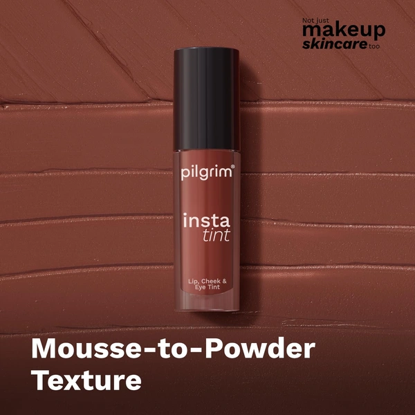Pilgrim 3-in-1 Insta Tint - 2.5g | Multi-purpose Lip, Cheek & Eye Tint | With Goodness Of Spanish Squalane, Almond Oil, Avocado Oil And Macadamia Nut Oil |  Lightweight | Long-lasting & Buildable Color | Natural Glow | Perfect for All Skin Tones | (The Brown Trend -03)