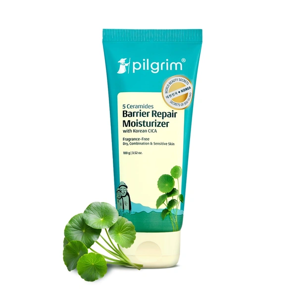 Pilgrim Ceramides Barrier Repair 5 Moisturizer 100g | Strengthens Skin's Barrier, Hydrates Deeply, and Soothes Dryness for Soft, Healthy Skin.