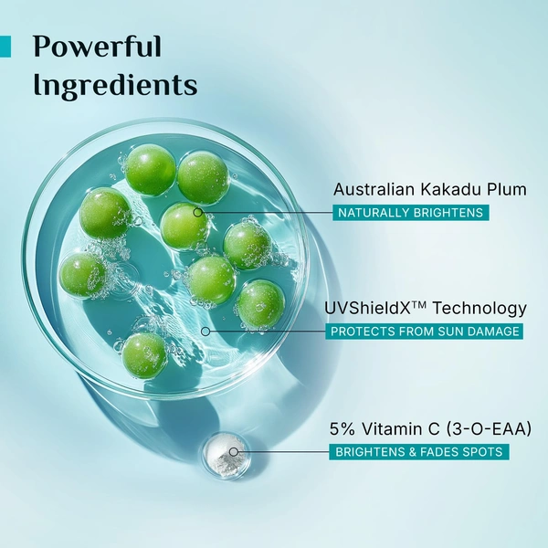 Pilgrim 5% Vitamin C Brightening Ultra Light Gel Sunscreen with Australian Kakadu Plum 45ml | SPF 60 PA++++ UVShieldX Technology | Broad Spectrum | No White Cast