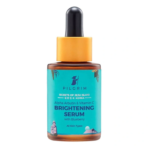 Pilgrim Brightening Serum Alpha Arbutin & Vitamin C, 30.0ml | Reduces Pigmentation, Evens Skin Tone, and Boosts Radiance for a Brighter, Glowing Complexion.