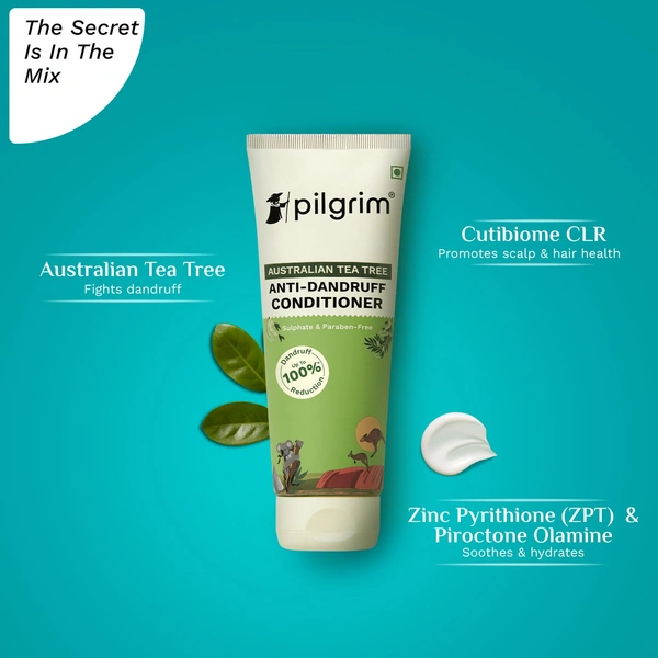 Pilgrim Conditioner Anti-Dandruff 200ml | Fights Dandruff, Soothes Scalp, and Leaves Hair Smooth, Hydrated, and Flake-Free.