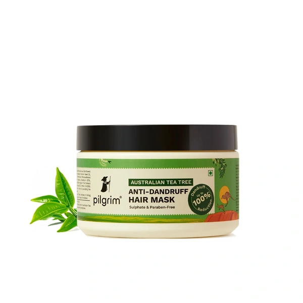 Pilgrim Australian Tea Tree Anti-Dandruff Hair Mask 200g | Soothes Scalp, Controls Dandruff, and Leaves Hair Healthy, Smooth, and Flake-Free.