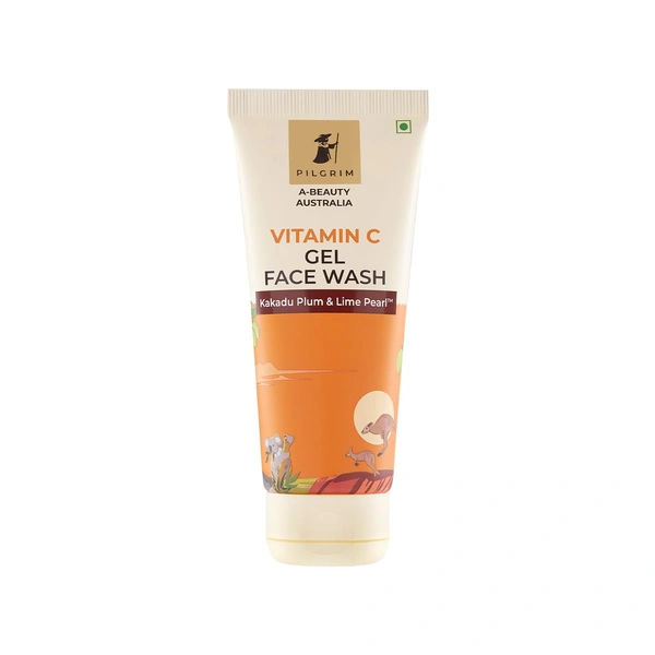 Pilgrim Australian Vitamin C Gel Face Wash - 100ml | With Kakadu Plum & Lime Pearl� |  Refreshing & Non-Stripping Cleanser | Lightweight  | Dark Spots reduction | Evens Skin Tone | Brightens & Gently Exfoliates | For All Skin Types