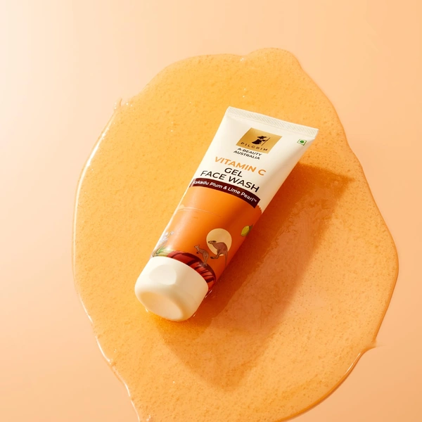 Pilgrim Australian Vitamin C Gel Face Wash - 100ml | With Kakadu Plum & Lime Pearl� |  Refreshing & Non-Stripping Cleanser | Lightweight  | Dark Spots reduction | Evens Skin Tone | Brightens & Gently Exfoliates | For All Skin Types